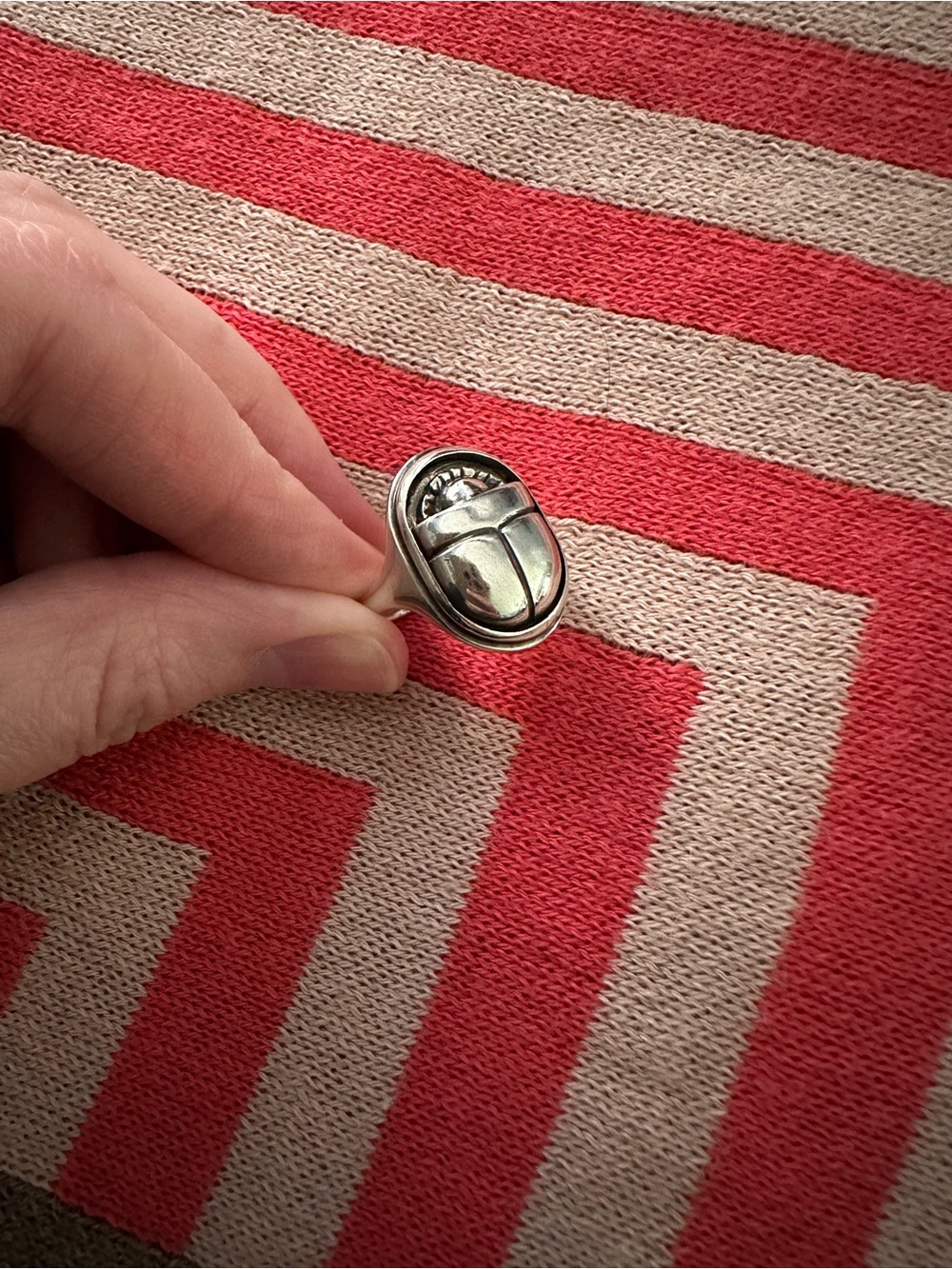 Pamela Love Sterling Silver Scarab Ring Sz 7 - Picture 3 of 6
